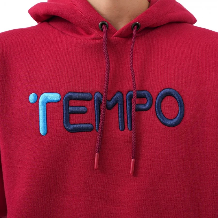 Tempo Sweat À Capuche Bordeau Avec Broderie