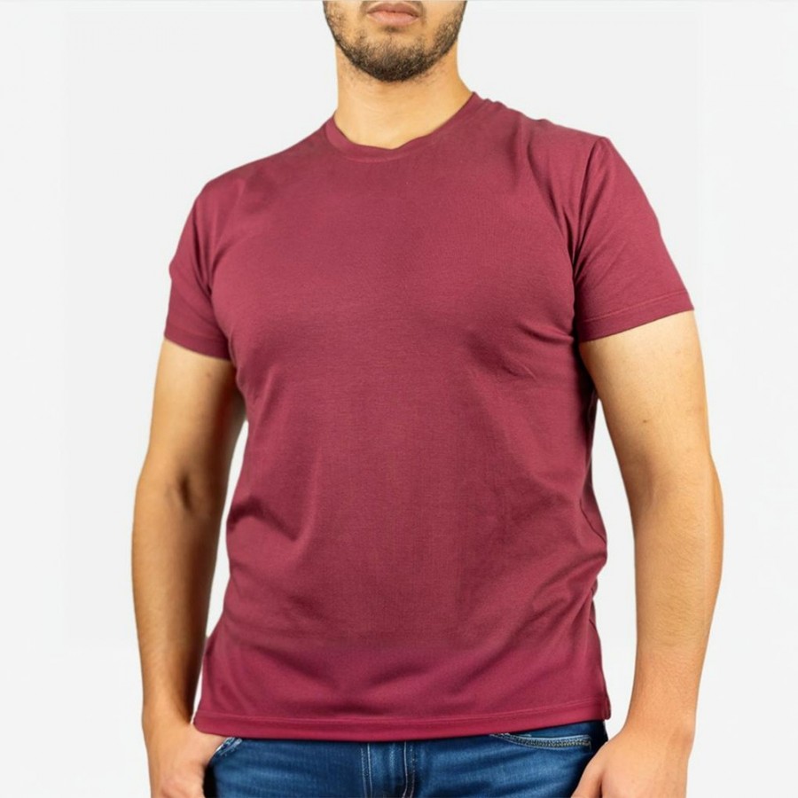 Tempo T-shirt Basique Bordeau