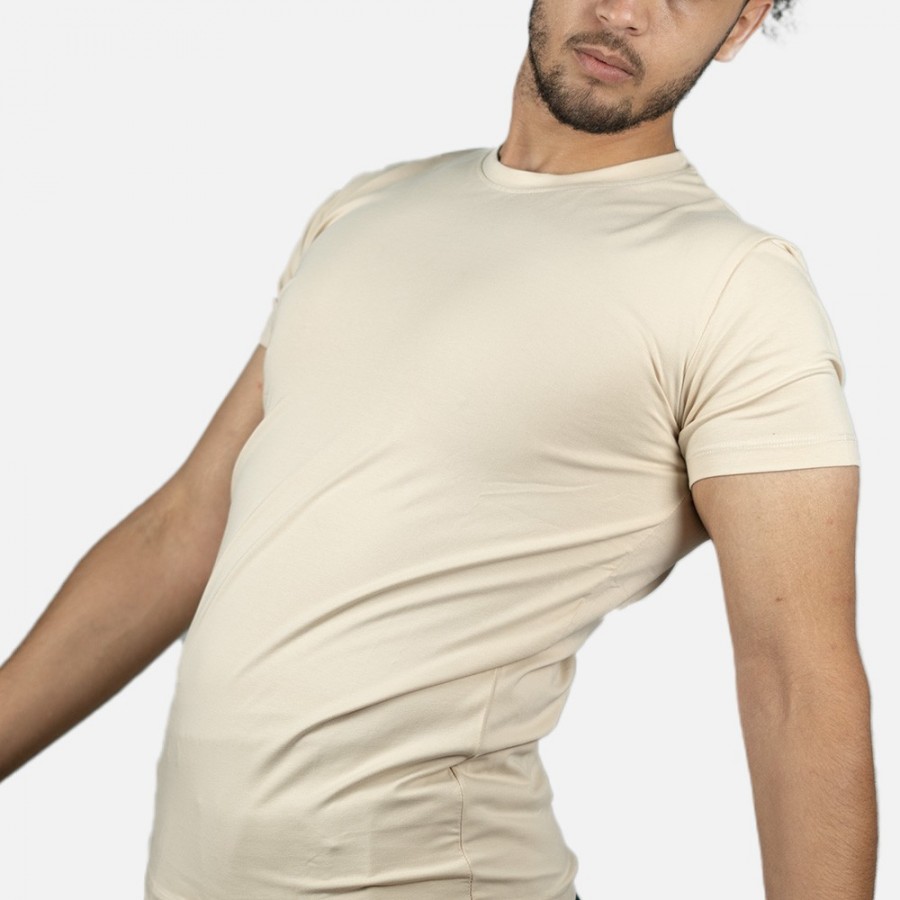 Tempo T-Shirt Basique Beige