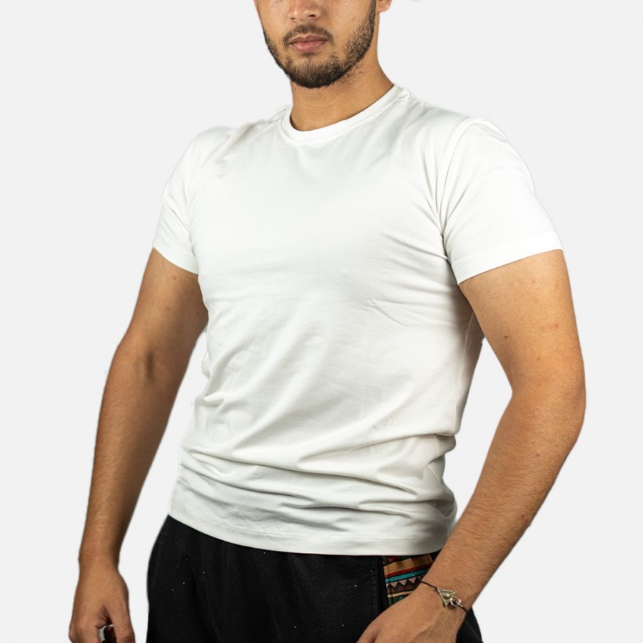 T shirt blanc basique homme online